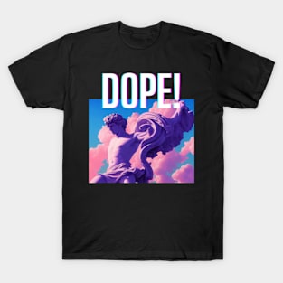 Dope! Angel Synthwave Typography T-Shirt